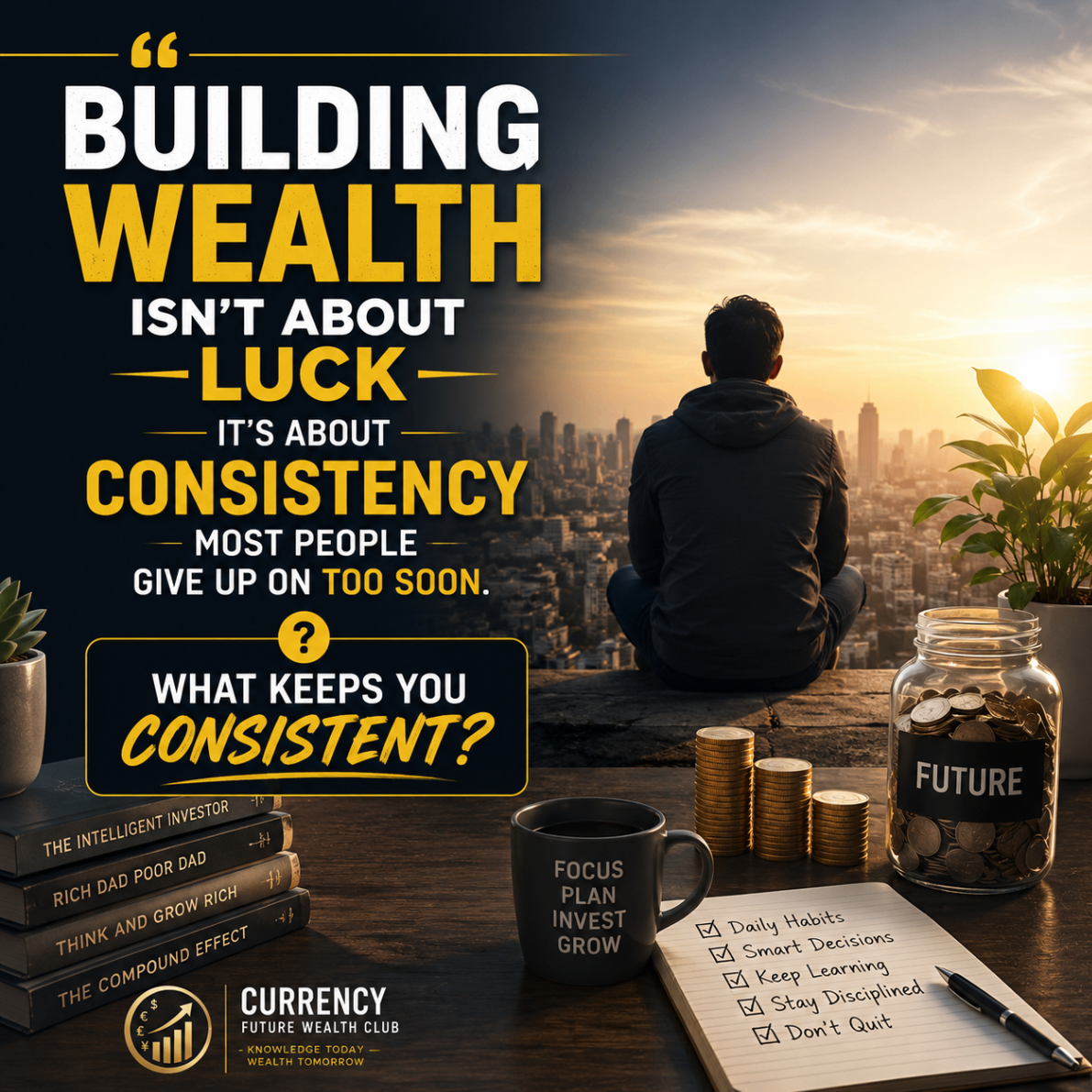 Quote — Building Wealth Isn't About Luck